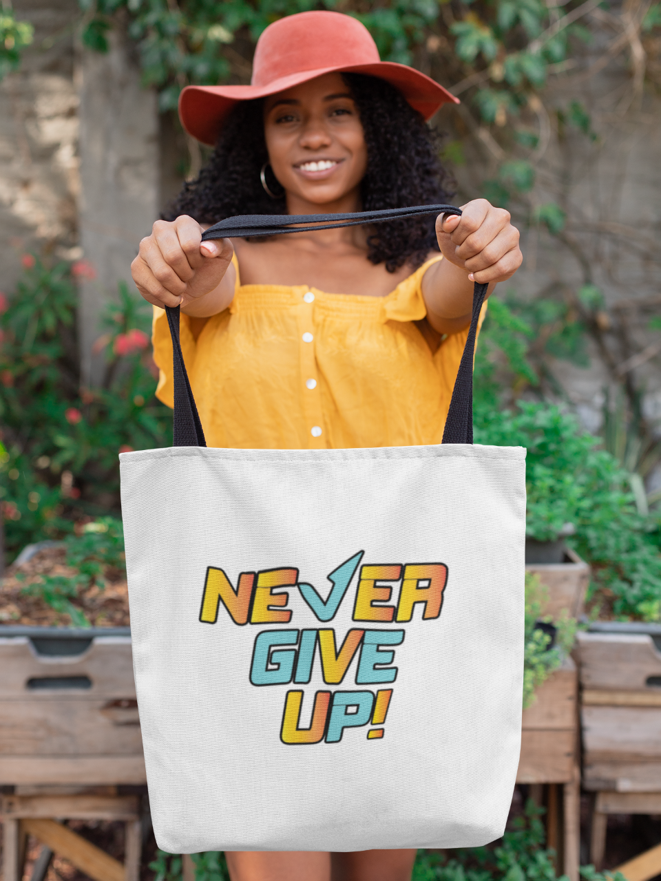 Never Give Up! - Tote Bag