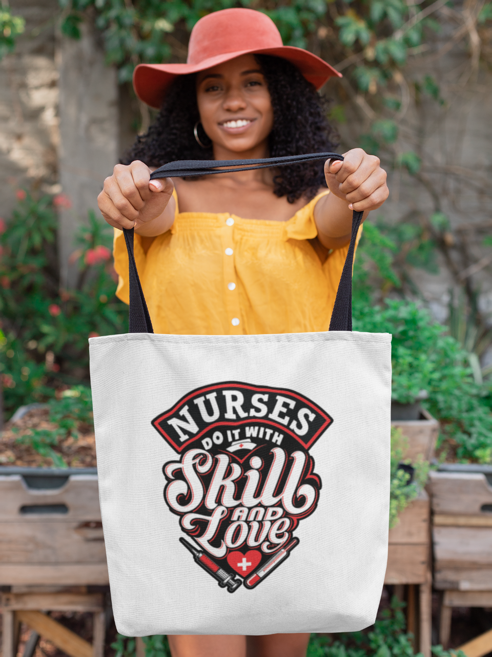 Nurses Do It With Skill And Love  - Tote Bag
