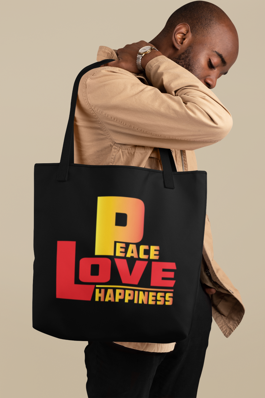 Peace Love Happiness  - Tote Bag
