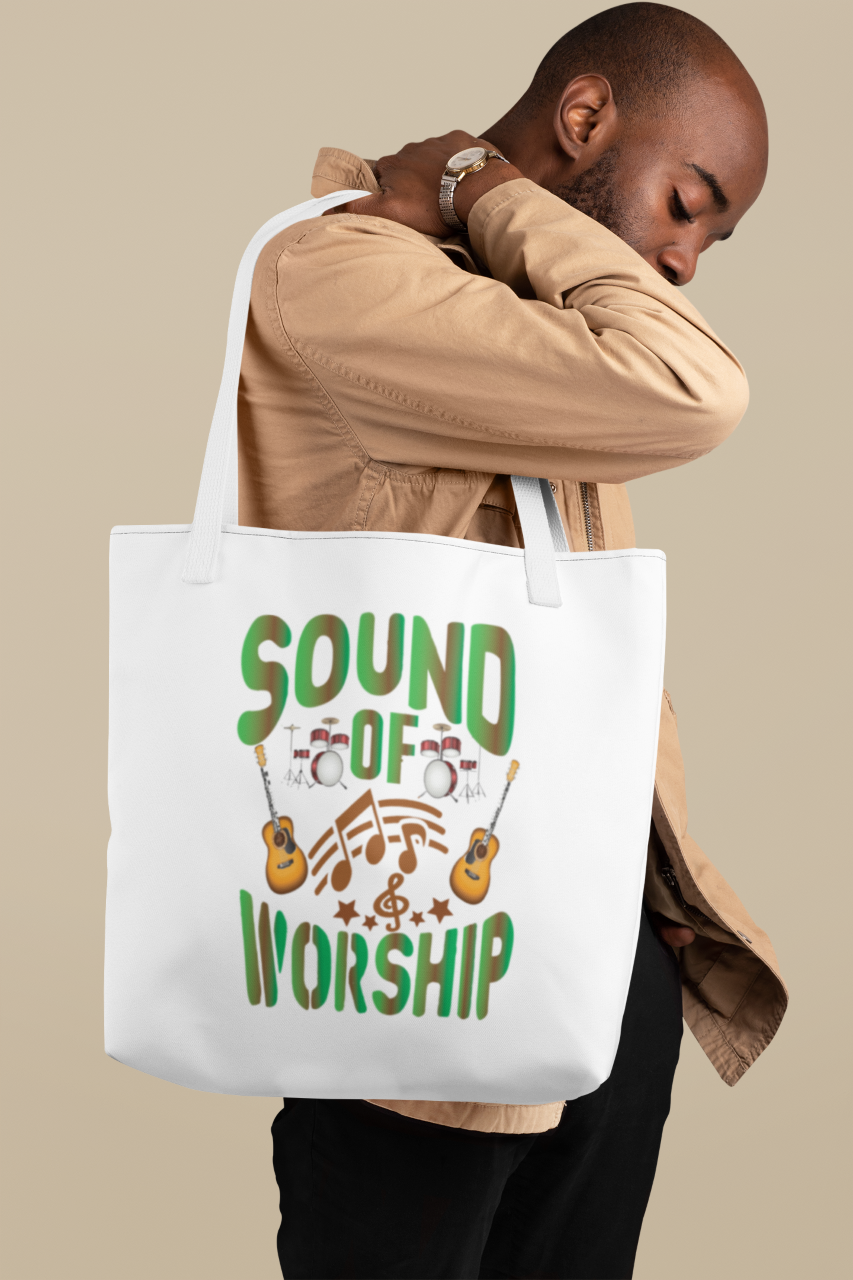 Sound Of Worship (green) - Tote Bag