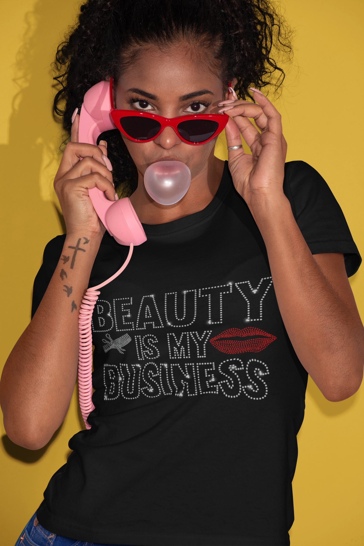 Beauty is My Business (bling) -T-Shirt