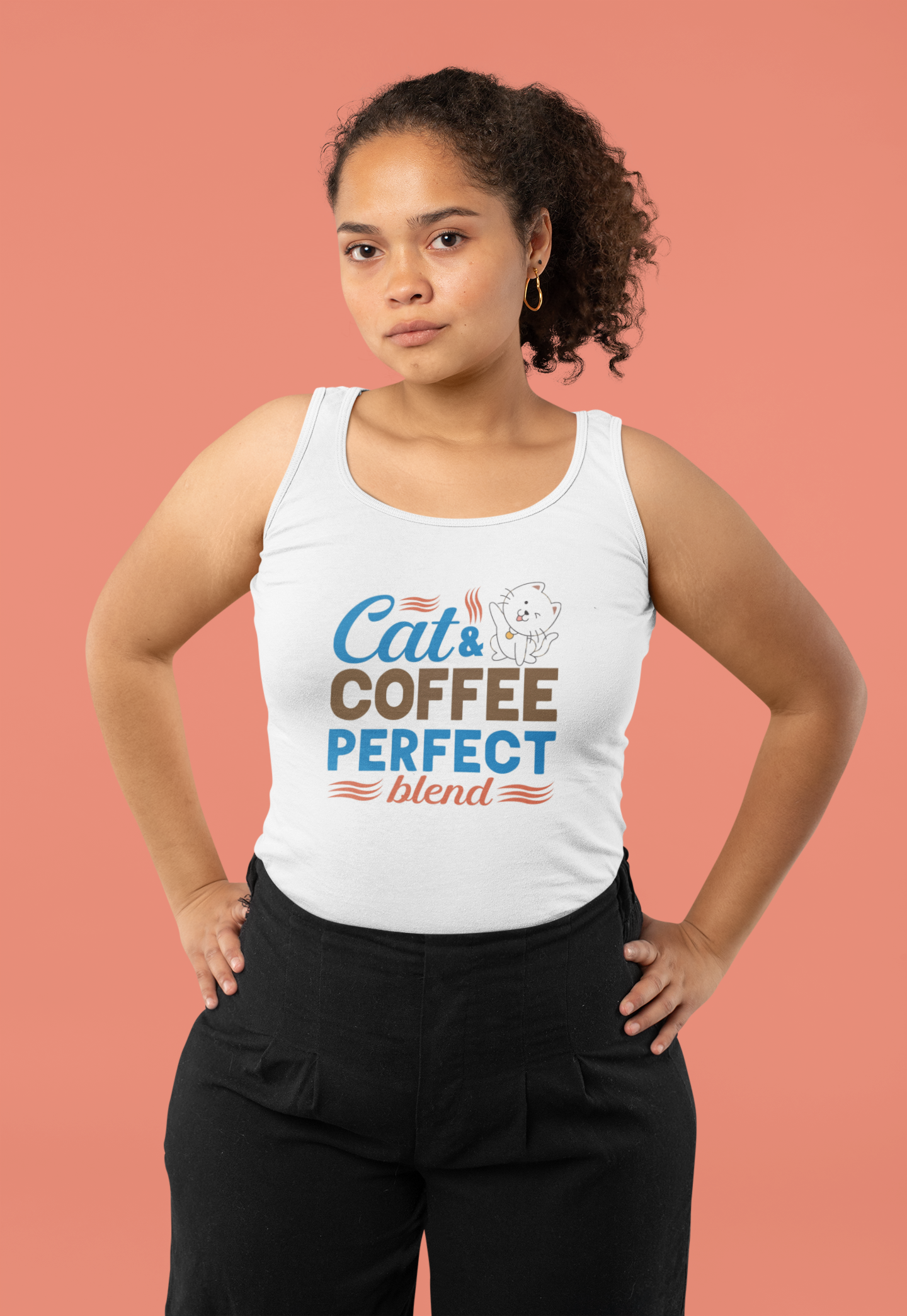 Cat & Coffee Perfect Blend - Tank Top