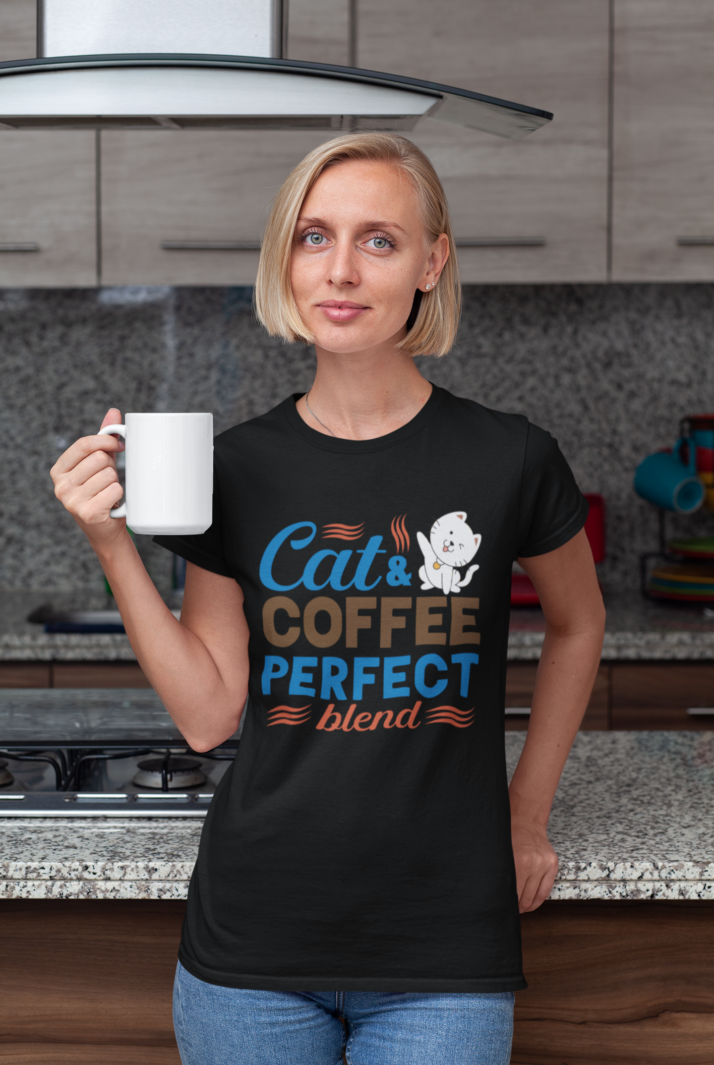 Cat & Coffee Perfect Blend - T-Shirt