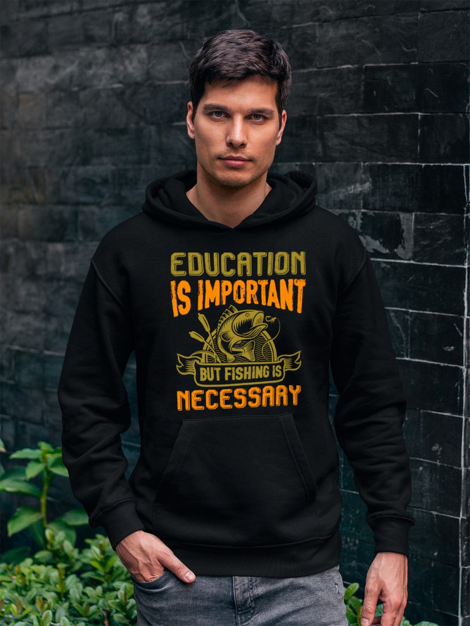 Education Is Important But Fishing Is Necessary - Hoodie