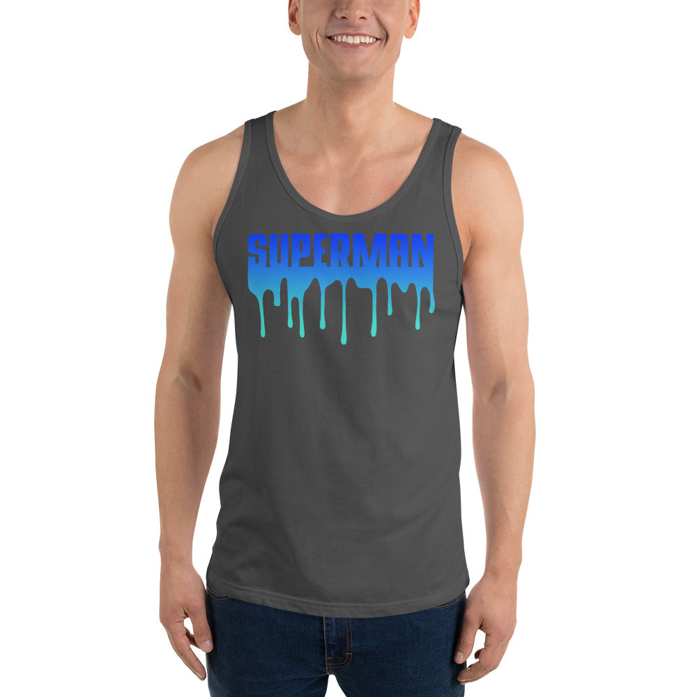 Superman (blue drips) -Tank Top