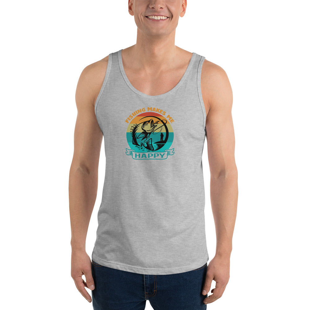 Fishing Makes Me Happy - Tank Top