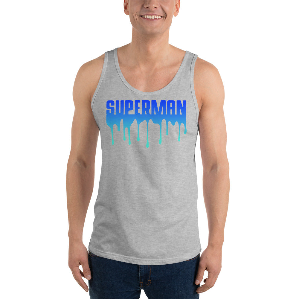 Superman (blue drips) -Tank Top