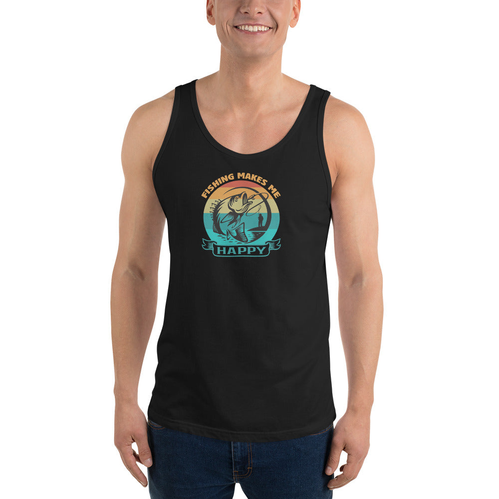 Fishing Makes Me Happy - Tank Top