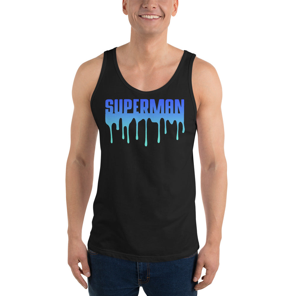 Superman (blue drips) -Tank Top
