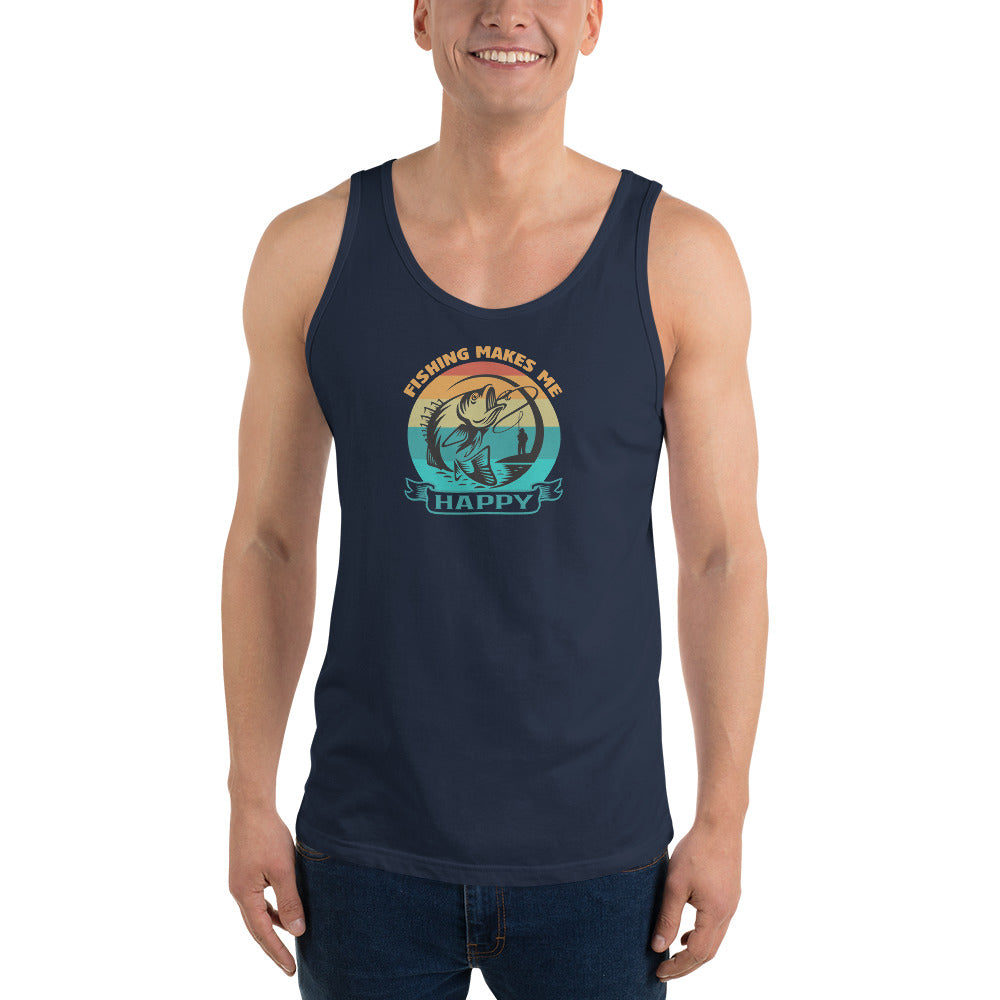 Fishing Makes Me Happy - Tank Top
