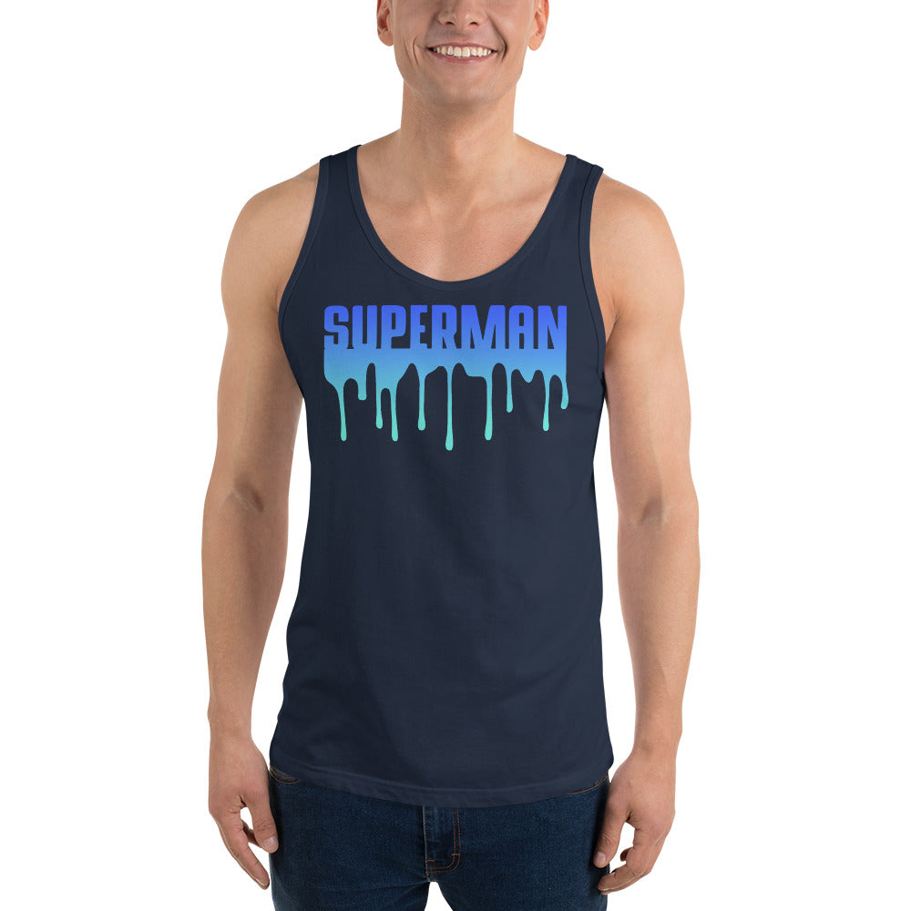 Superman (blue drips) -Tank Top