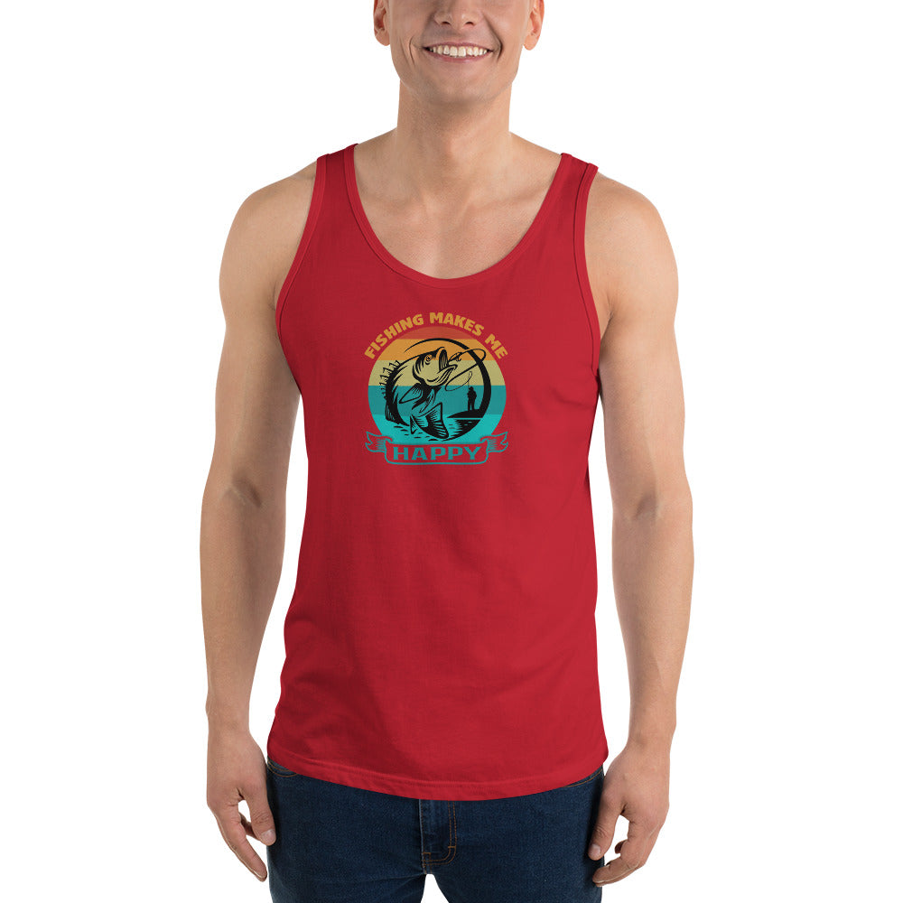 Fishing Makes Me Happy - Tank Top
