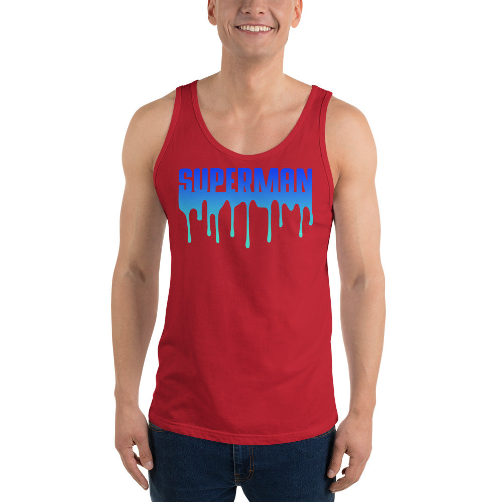 Superman (blue drips) -Tank Top