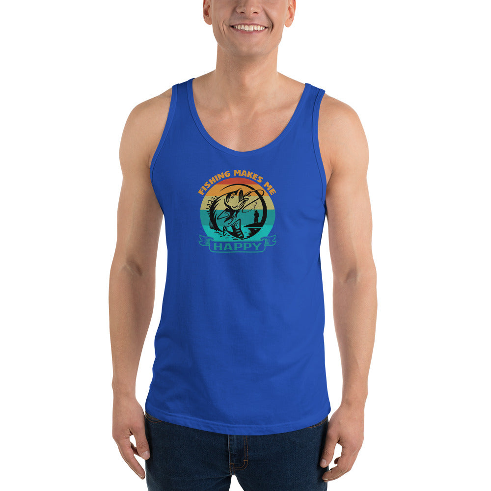 Fishing Makes Me Happy - Tank Top