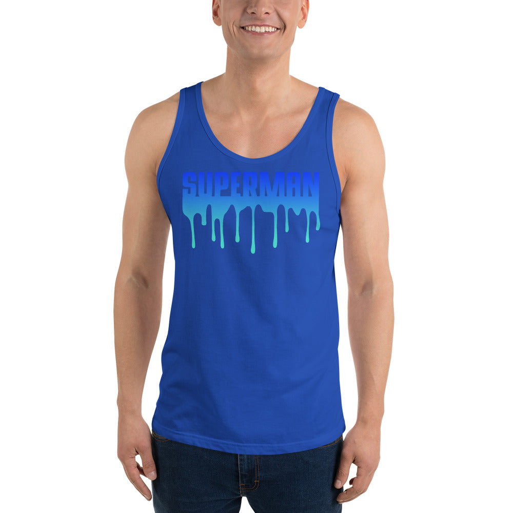 Superman (blue drips) -Tank Top
