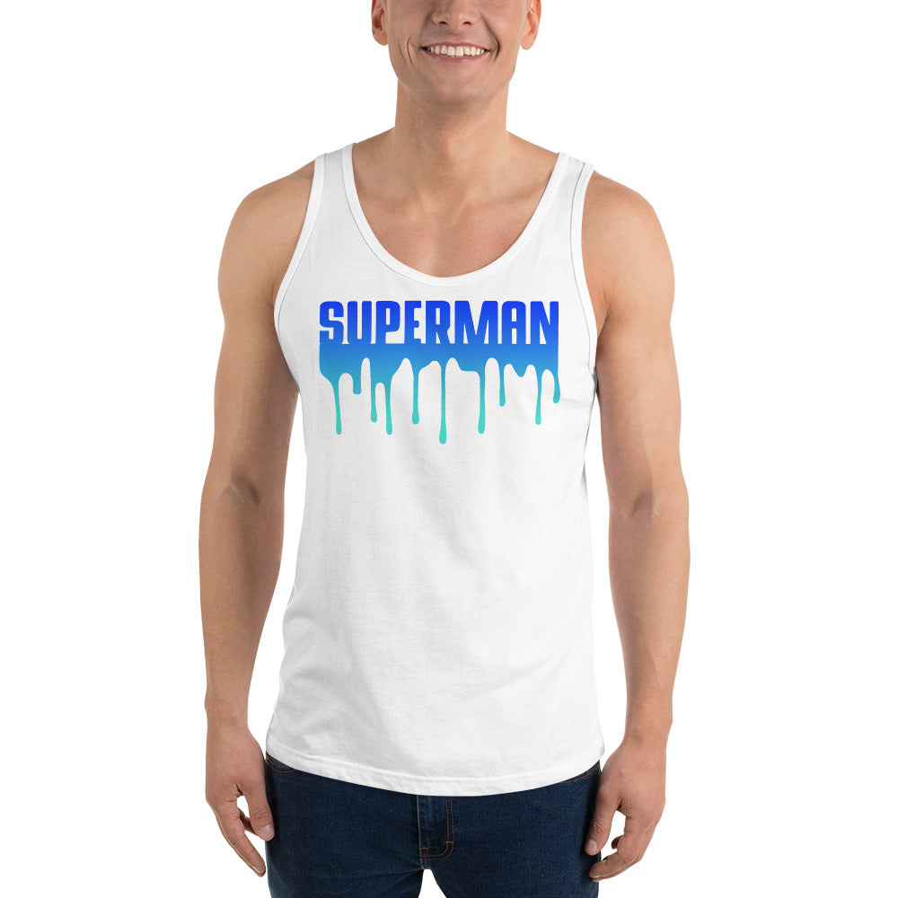 Superman (blue drips) -Tank Top