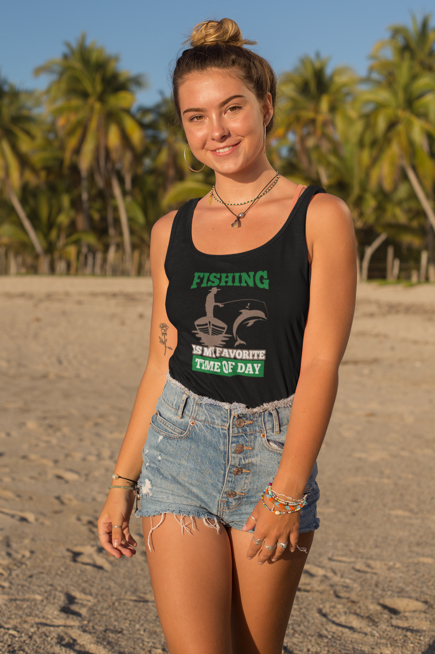Fishing Is My Favorite Time Of Day - Tank Top - Happy Tees Design