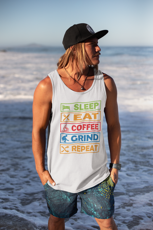 Sleep Eat Coffee Grind Repeat - Tank Top