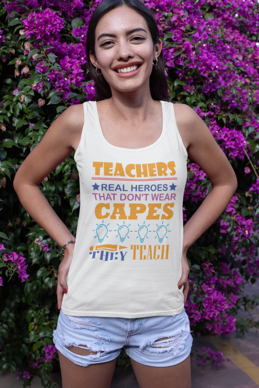 Teachers Are Real Heroes - Tank Top