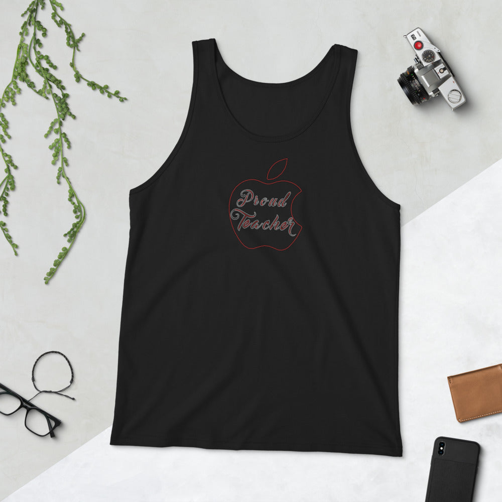 Proud Teacher (bling) - Tank Top