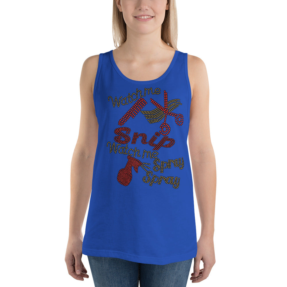 Watch Me Snip (bling) - Tank Top