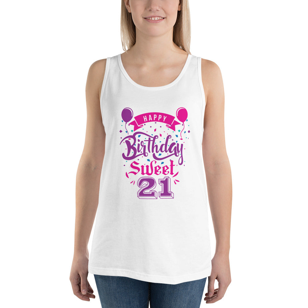 Happy Birthday Sweet 21 - Tank Top